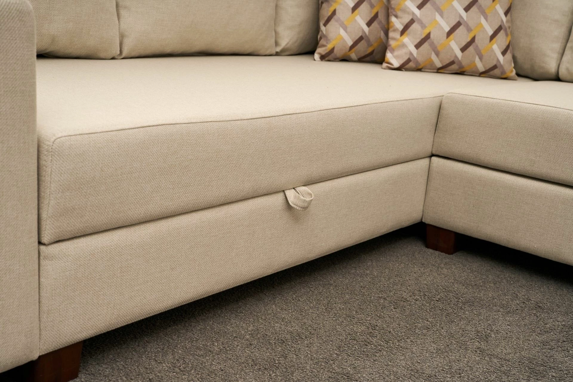 Kënd-sofë krevate Atelier del Sofa, Aly Arzilla, kënd i djathtë, ngjyrë krem