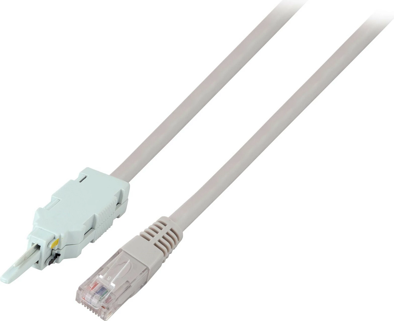 Kabllo patch EFB Elektronik RJ45-LSA 1DA, 2 m, 2-pol, gri e çelët