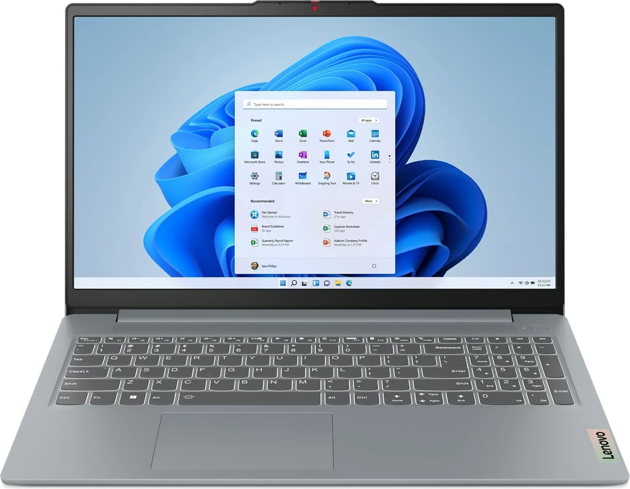 Laptop Lenovo IdeaPad Slim 3 15ABR8, 15.6", AMD Ryzen 5 5625U, 8 GB RAM, 256 GB SSD, Gri