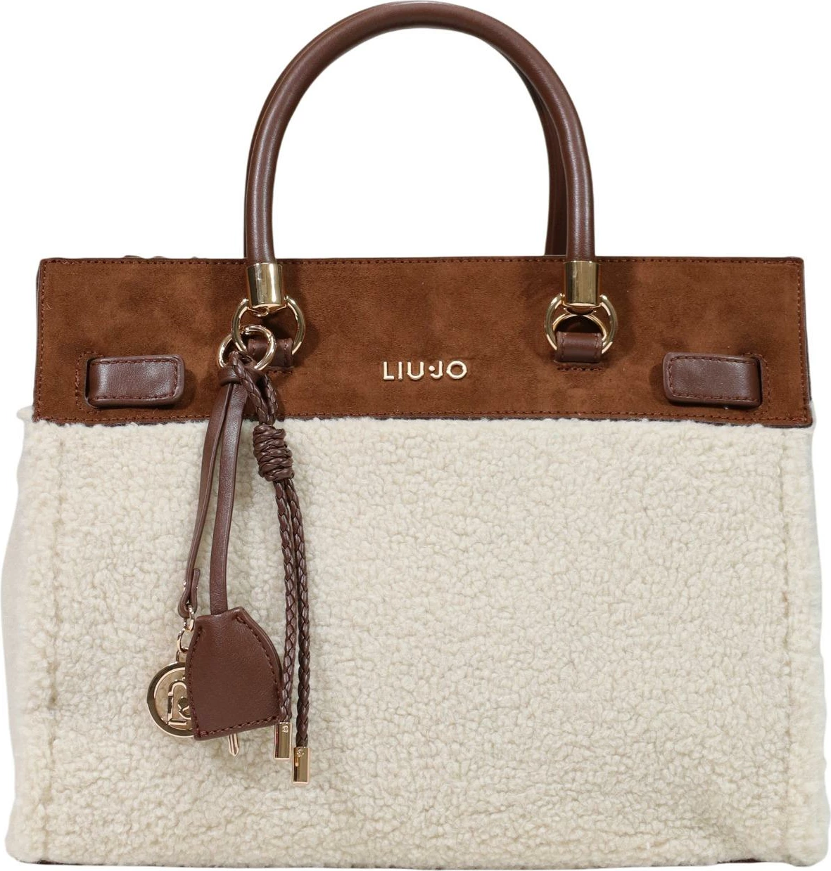 Çantë tote femra Liu Jo M Tote AF6086 E1163, krem (Sour Cream)