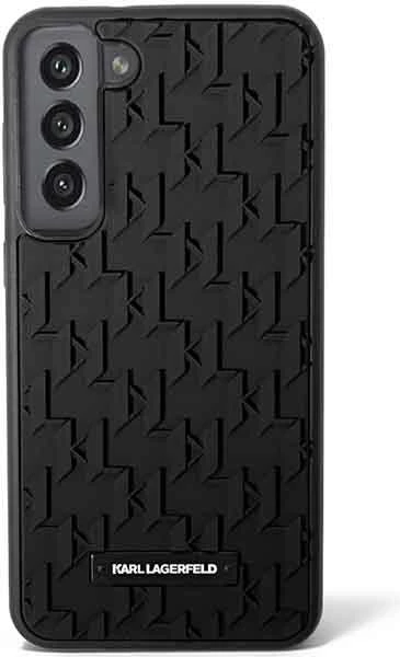 Mbështjellës telefon, Karl Lagerfeld, 3D Monogram KLHCS23SRUPKLPK hardcase, për Samsung Galaxy S23 (S911), PC/Silikon, zi