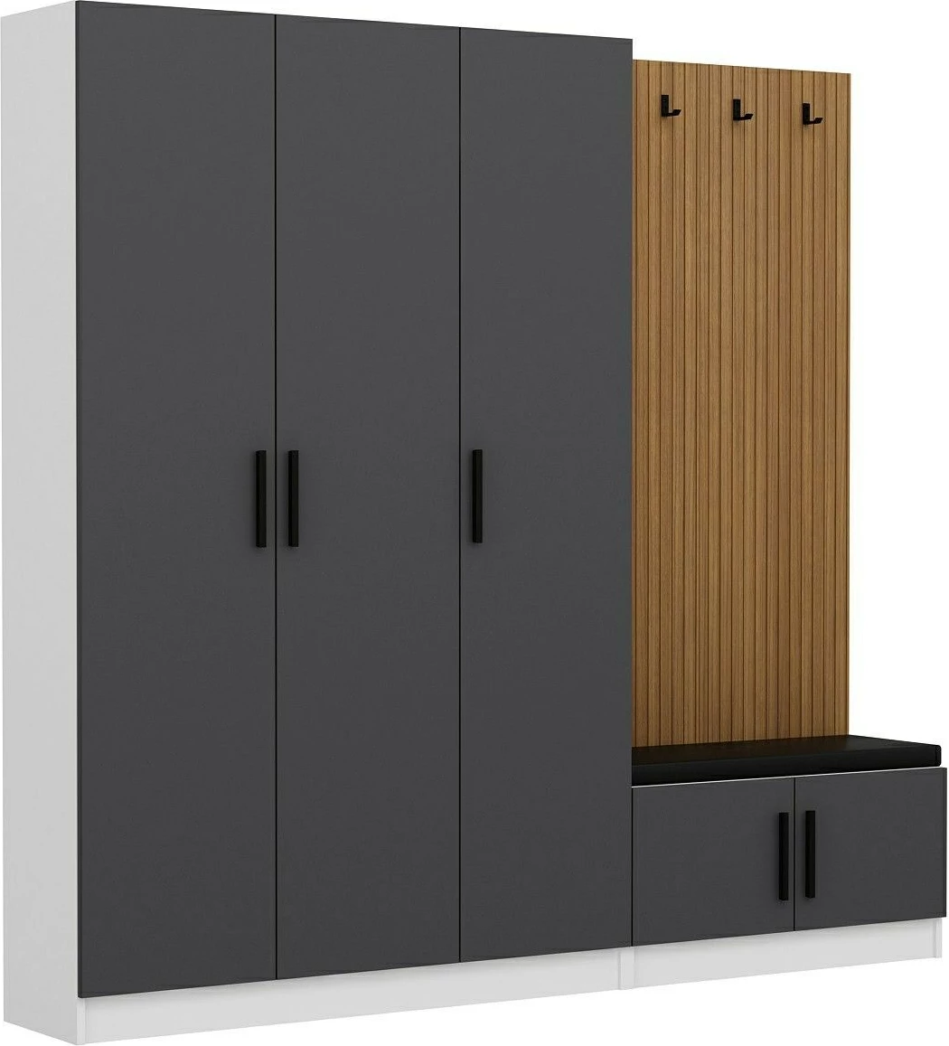 Stendë për korridor Skye Decor, Noah, anthracite, 225x210x35cm