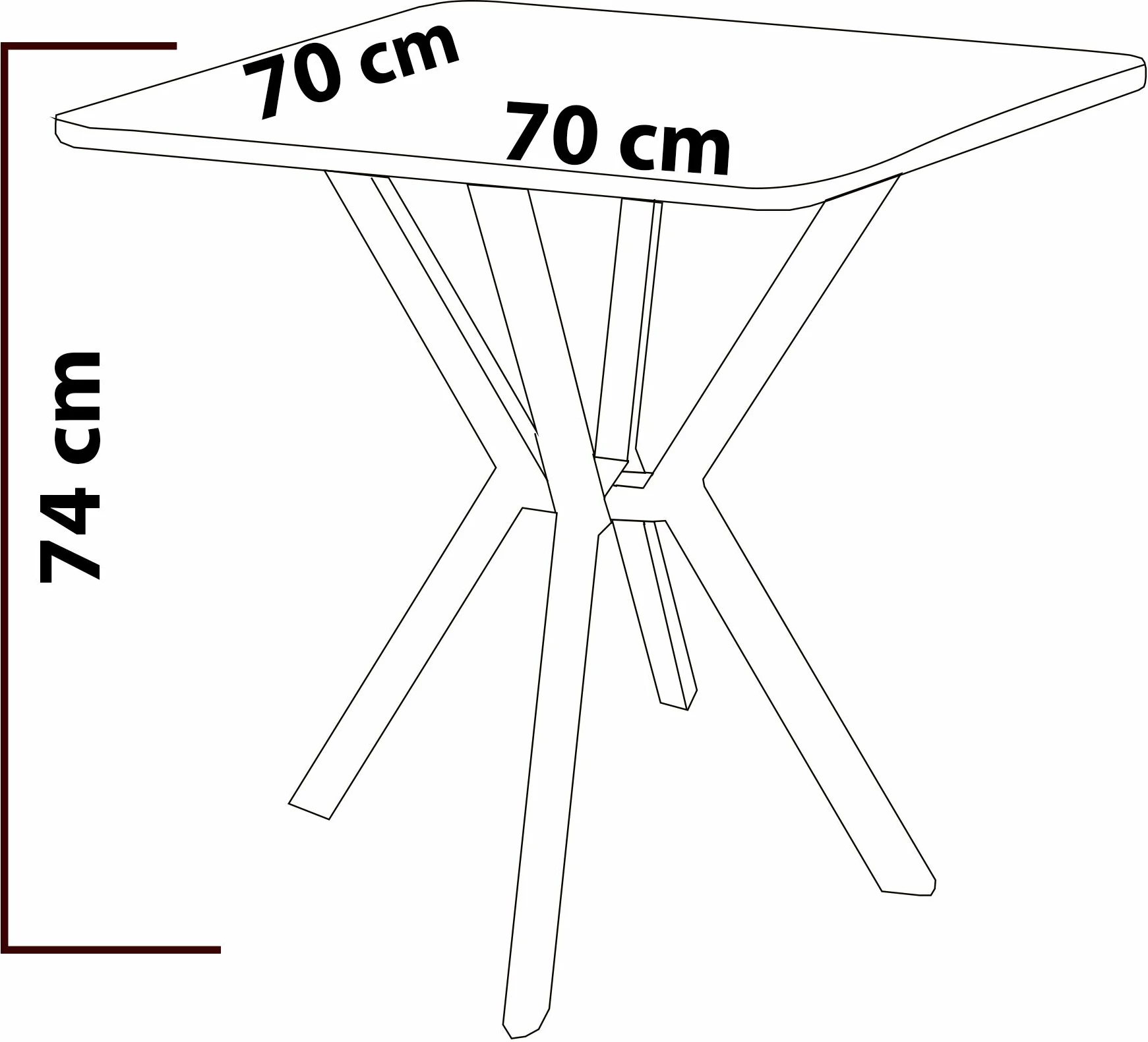 Set tavoline me karrige, zgjatshme, 3 copë, Skye Decor, burgundy, e bardhë