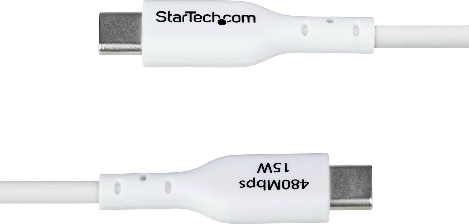 Kabëll karikimi StarTech USB-A në USB-C, 1m, 3A/15W, USB 2.0, i bardhë