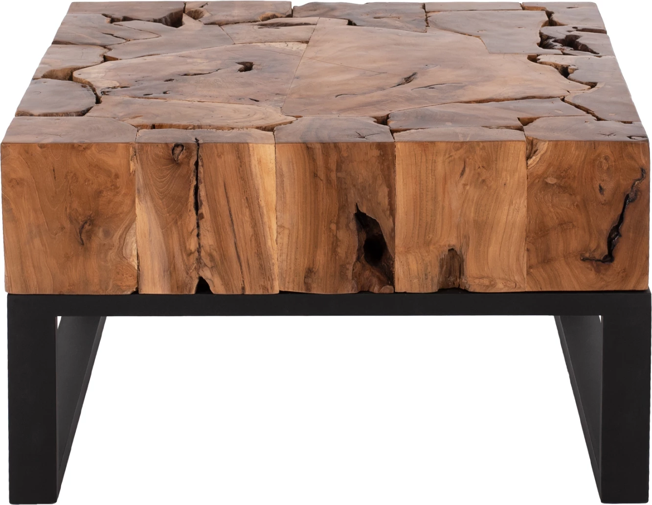 Tavolinë kafeje katrore, ngjyrë druri natyral, FH9354, 80x80x48H