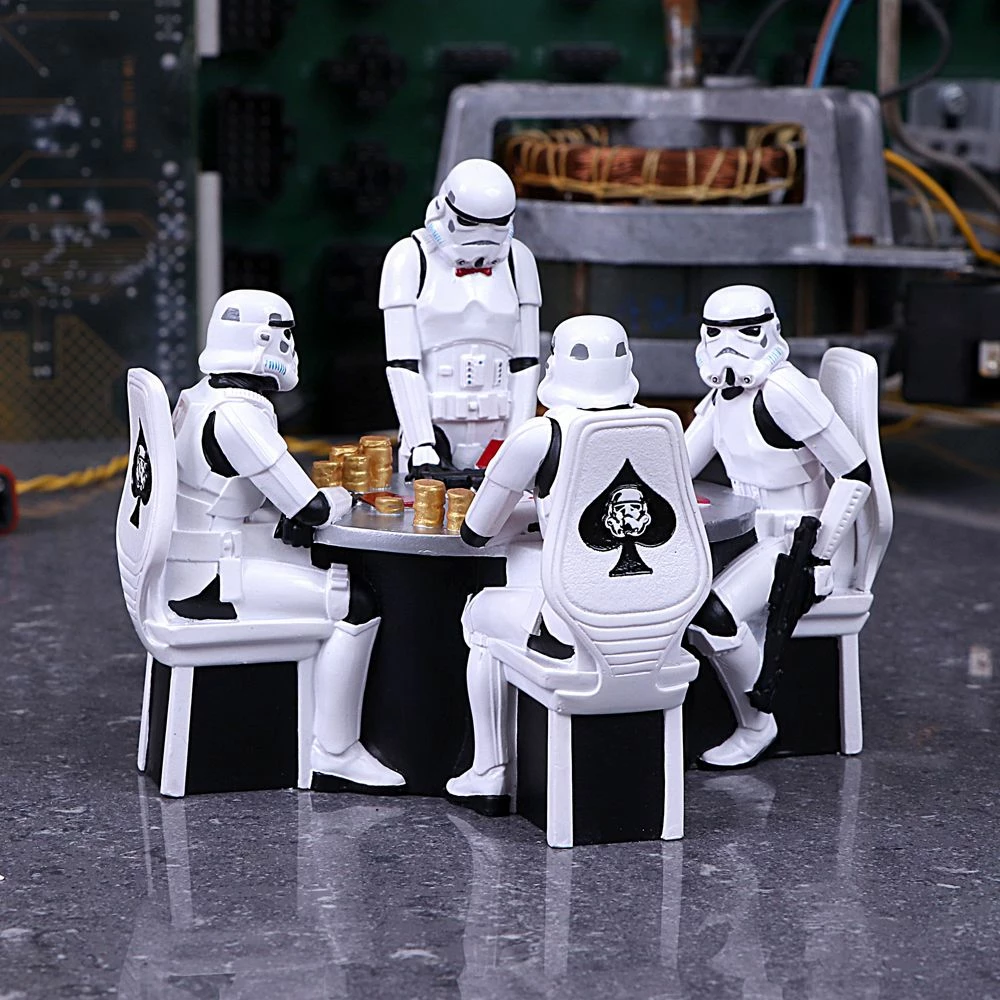 Figurinë Nemesis Now Star Wars Stormtrooper Poker Face, polyresin e pikturuar me dorë, bardhë/zi