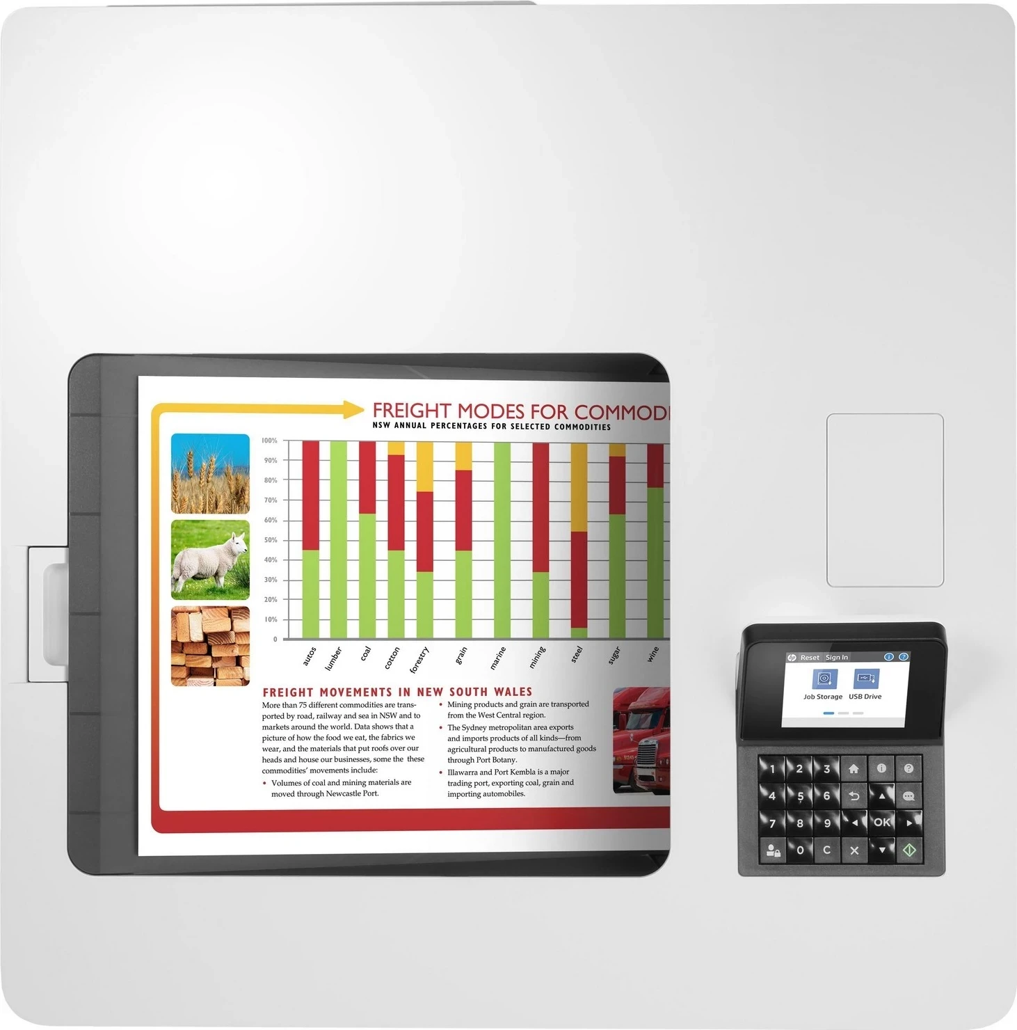 Printer HP LaserJet Enterprise Color M554dn, e bardhë