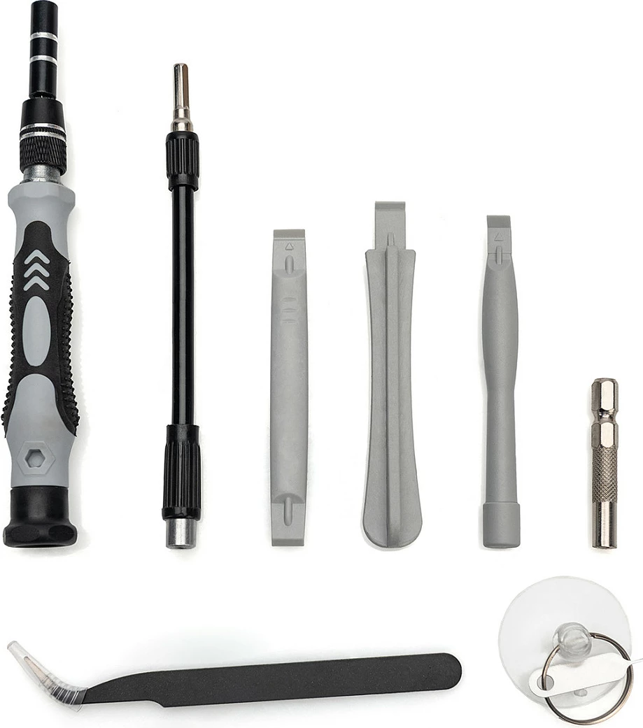 Set kaçavidash precize Digitus 115 pjesë, magnetik, me kuti, argjend