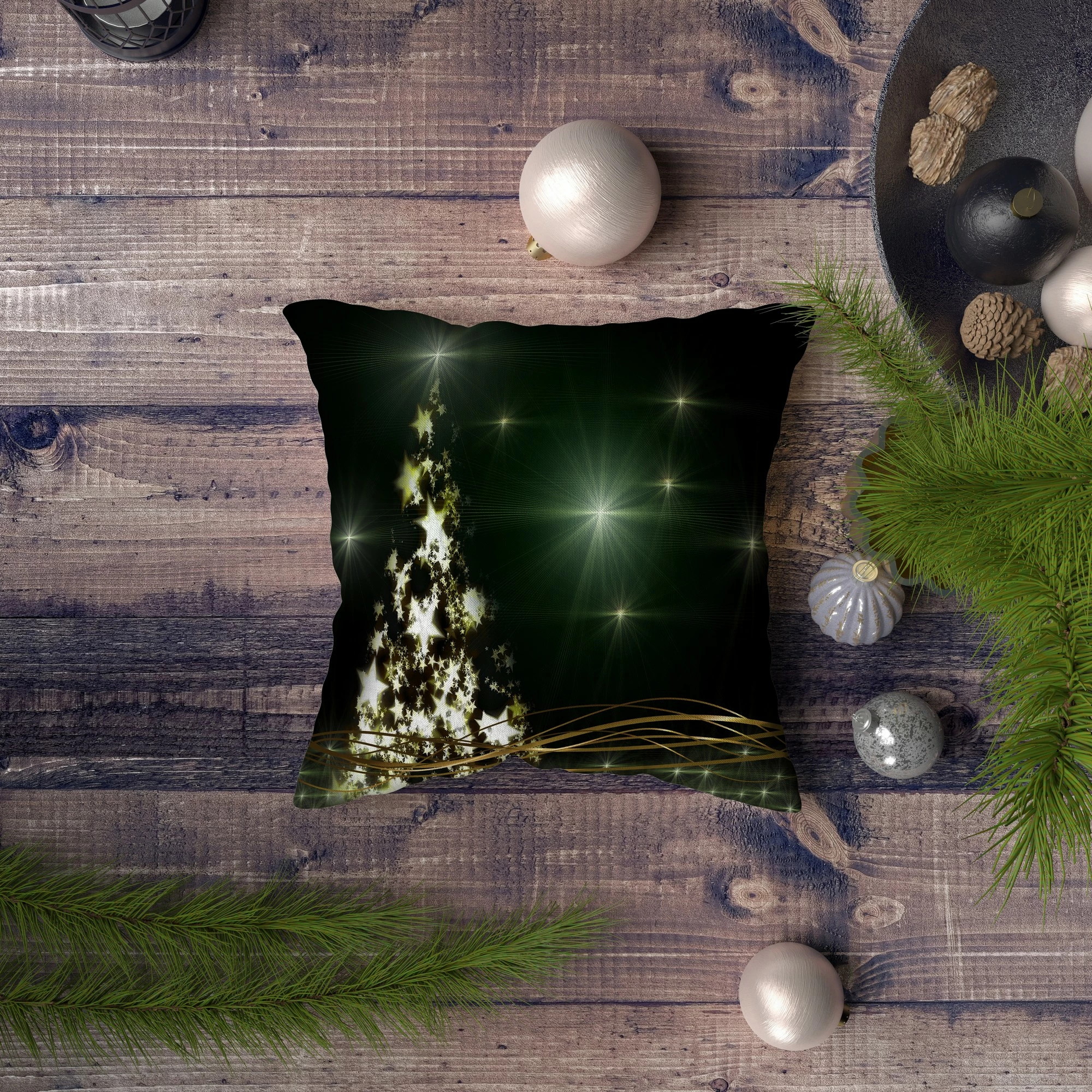 Jastëk dekorativ Aberto Design, NYXMAS047, shumëngjyrësh, 43x43cm