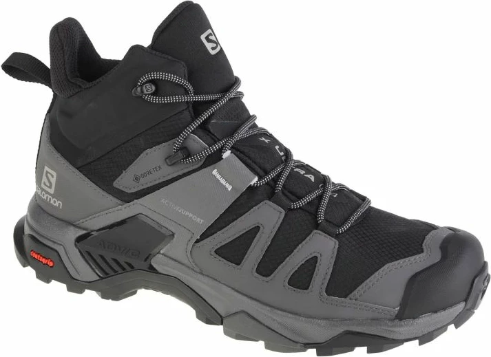 Atlete për meshkuj Salomon X Ultra 4 Mid GTX, të zeza dhe gri [Madhësia: 41 1/3]