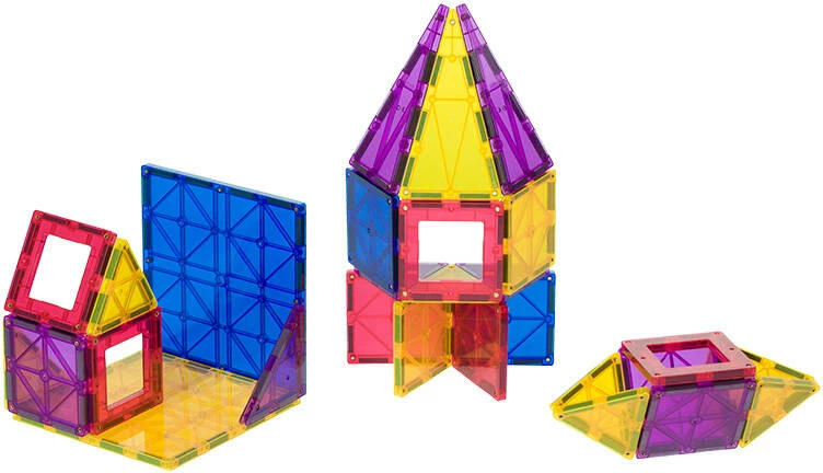 Set magnetik lodrash Playmags 165, 32 pjesë, shumëngjyrëshe