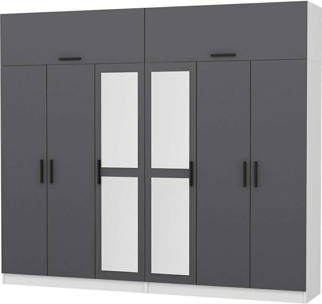 Dollap garderobe Skye Decor, ngjyrë antracit, 270x235x52cm