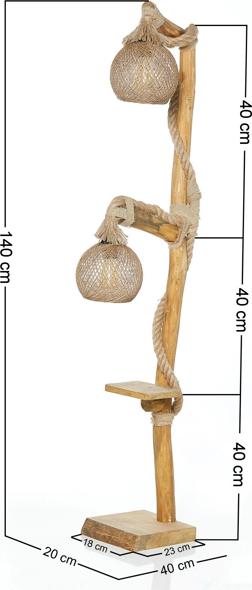 Llambë dyshemeje prej druri, dizajn pemë, ngjyrë natyrale, Arboretum, Opviq