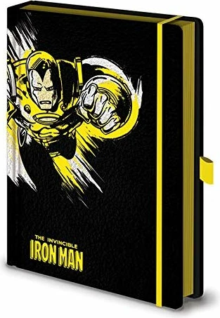 Fletore premium A5 Pyramid Marvel Iron Man, e zezë/verdhe
