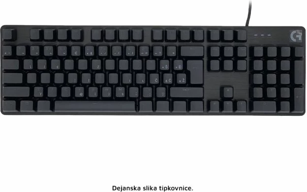 Tastierë mekanike gaming Logitech G413, USB, US International layout, ndriçim LED i bardhë, e zezë