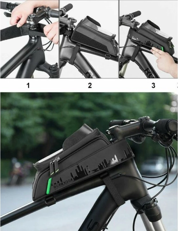 Çantë telefoni për biçikletë Rockbros, e zezë