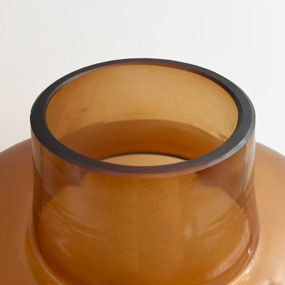 Vazo qelqi VIDRIO, ngjyrë karamel, 25x25x38cm