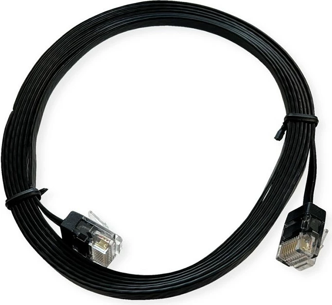 Kabllo rrjeti ROLINE Cat6A UTP RJ-45 2m, e sheshtë, e zezë