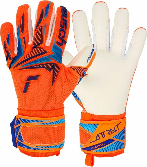 Doreza portieri për fëmijë Reusch Attrakt Freegel Advance, portokalli