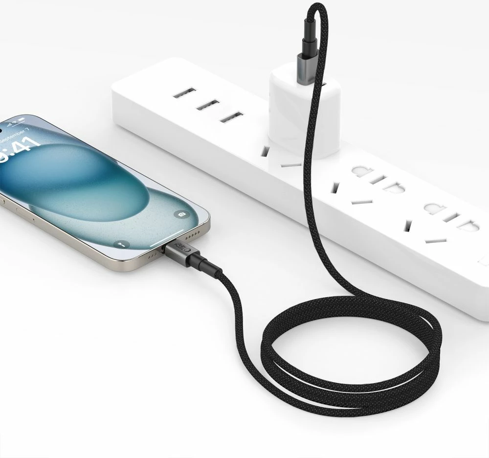 Kabllo karikimi Tech-Protect UltraBoost DNA, USB-A në Lightning, 100 cm, Gri