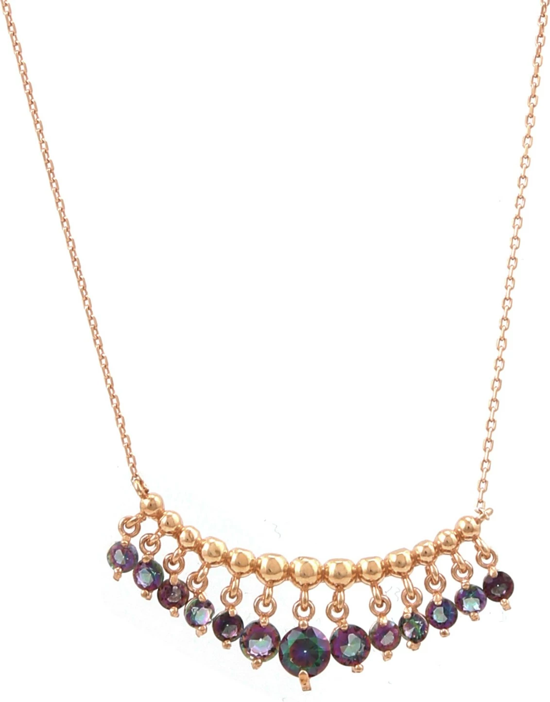 Qafore argjendi, ngjyrë rozë e artë dhe e purpurt, Jumeon, 11748MOR