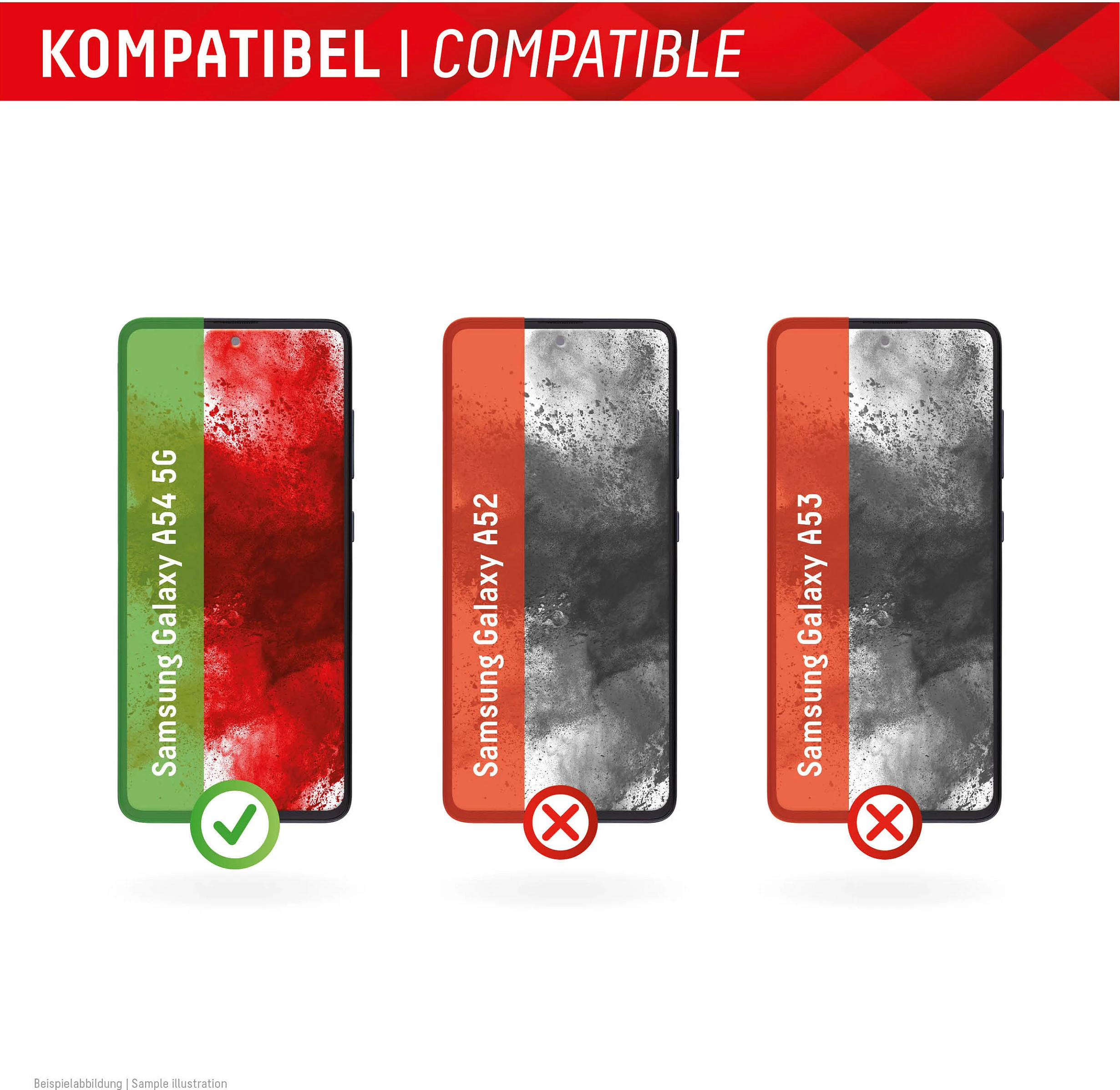 Xham mbrojtës ekrani Displex Real Glass 10H për Samsung Galaxy A54 5G, transparent