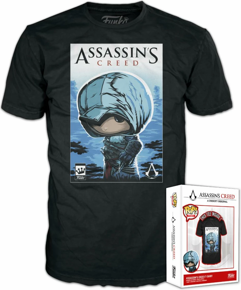 Maicë Funko Boxed Tee Assassin's Creed, me print grafik, e zezë, në kuti