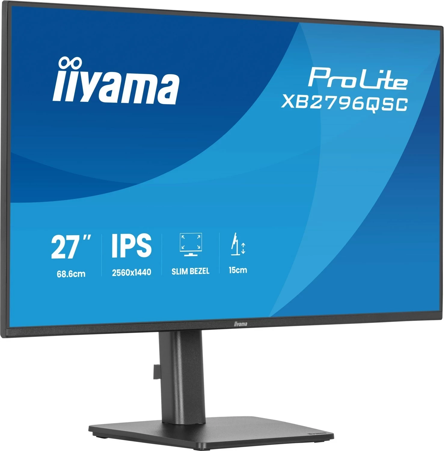 Monitor iiyama XB2796QSC-B1, 27 inç, Full HD, IPS, HDMI, USB-C, zi