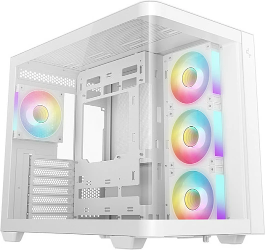 Kasë DeepCool CG530U 4F, Tower ATX/micro ATX/ITX, Tempered Glass, e bardhë