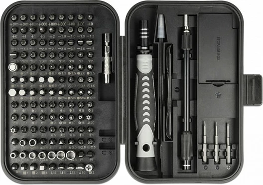 Set kaçavidash precize DeLOCK 64167, 120 copa bitash, me kasë, i zi