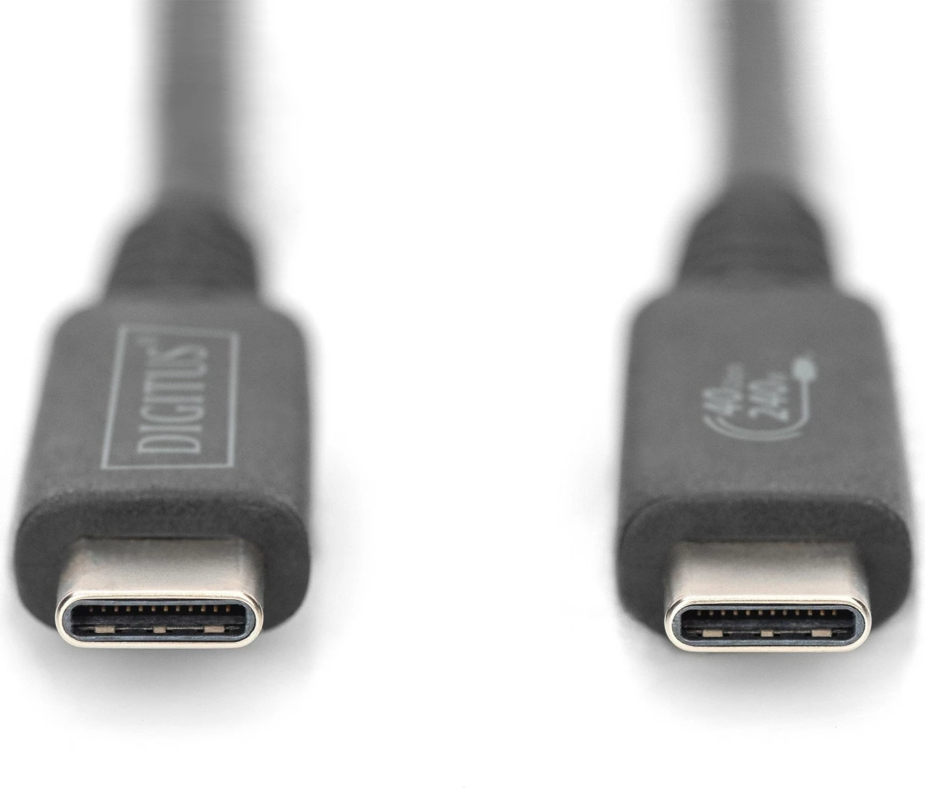 Kabllo USB-C Digitus USB4 1m, 40Gbps, 100W, e zezë