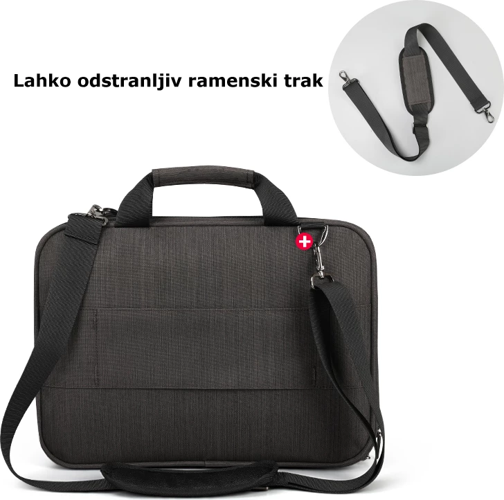 Çantë për laptop Tigernu Vega 13.1\", rezistente ndaj ujit, me rrip shpatulle, kafe