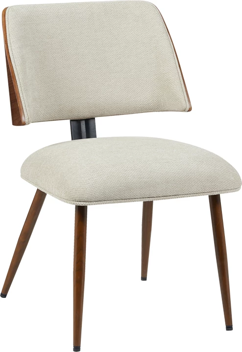 Karrige Ubane, material teddy bezhë, këmbë metalike ngjyrë arre, 53x62.5x85cm