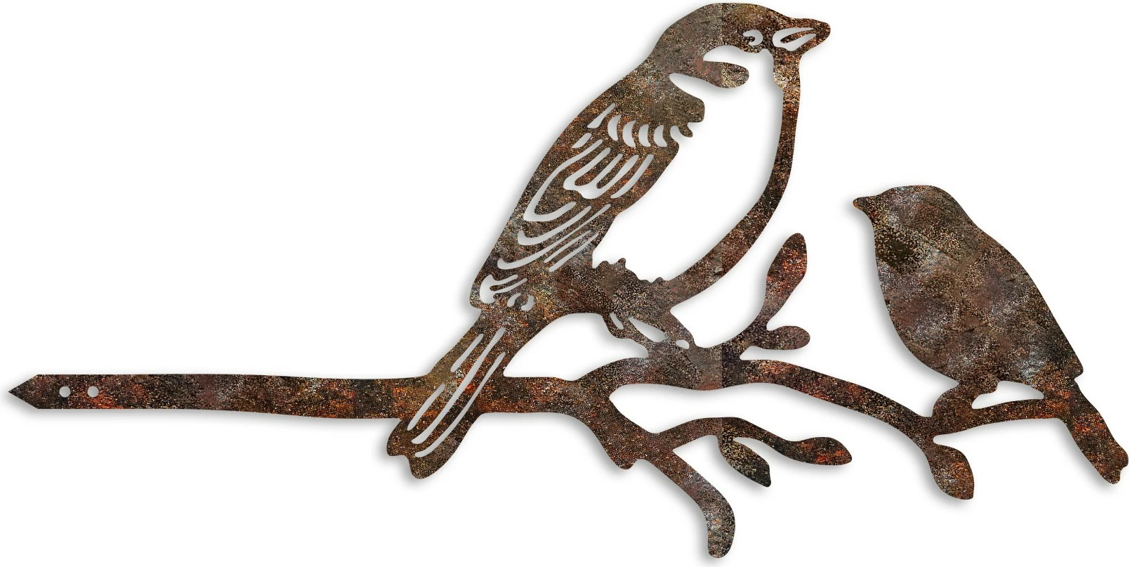 Dekor për kopsht, zogj në degë, ngjyrë kafe, Aberto Design, 40x20cm