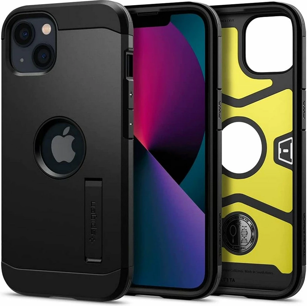 Mbështjellës Spigen Tough Armor për iPhone 13, i zi