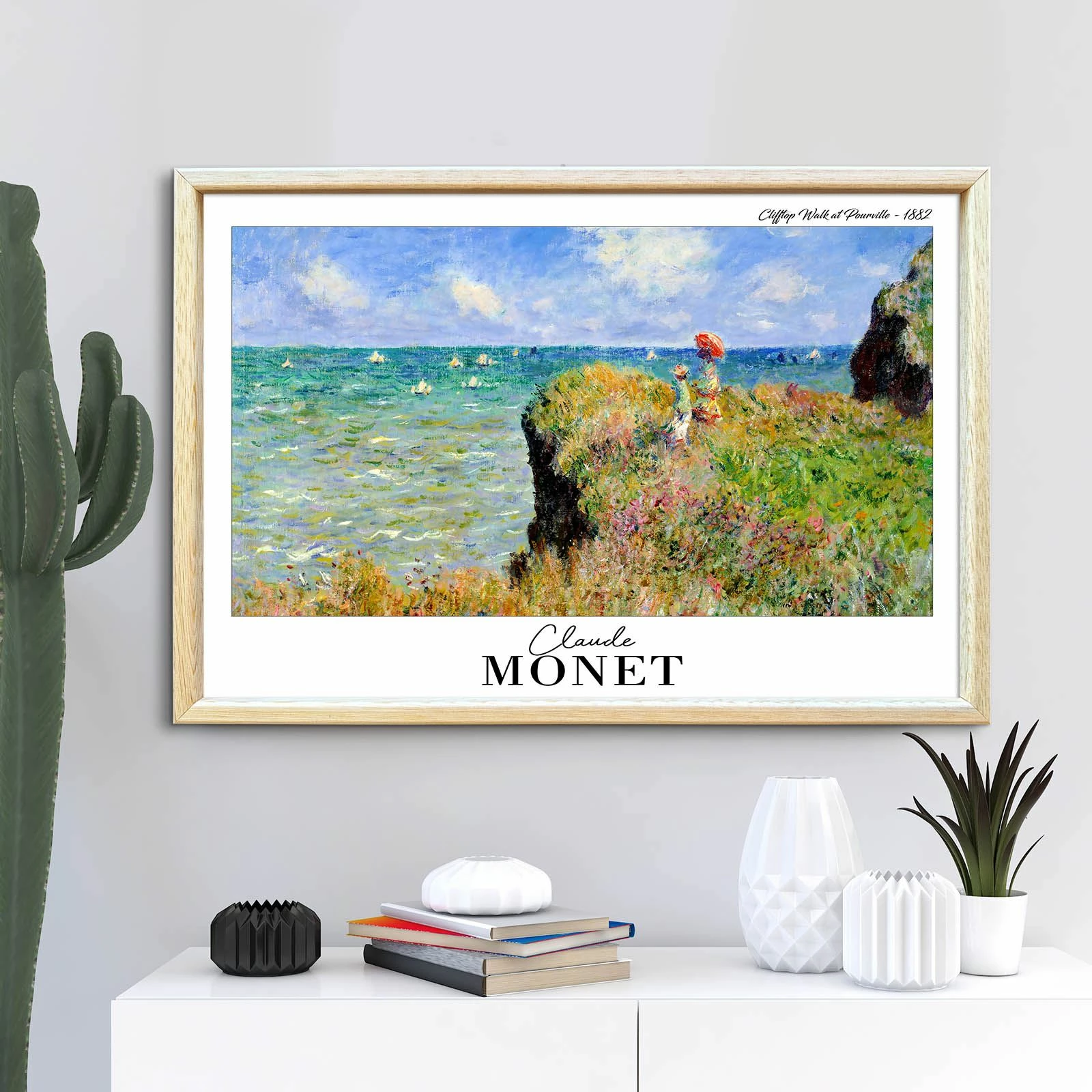 Pikturë dekorative me kornizë, Wallity, shumëngjyrëshe, 4262AHSMONET-004, 42x62cm
