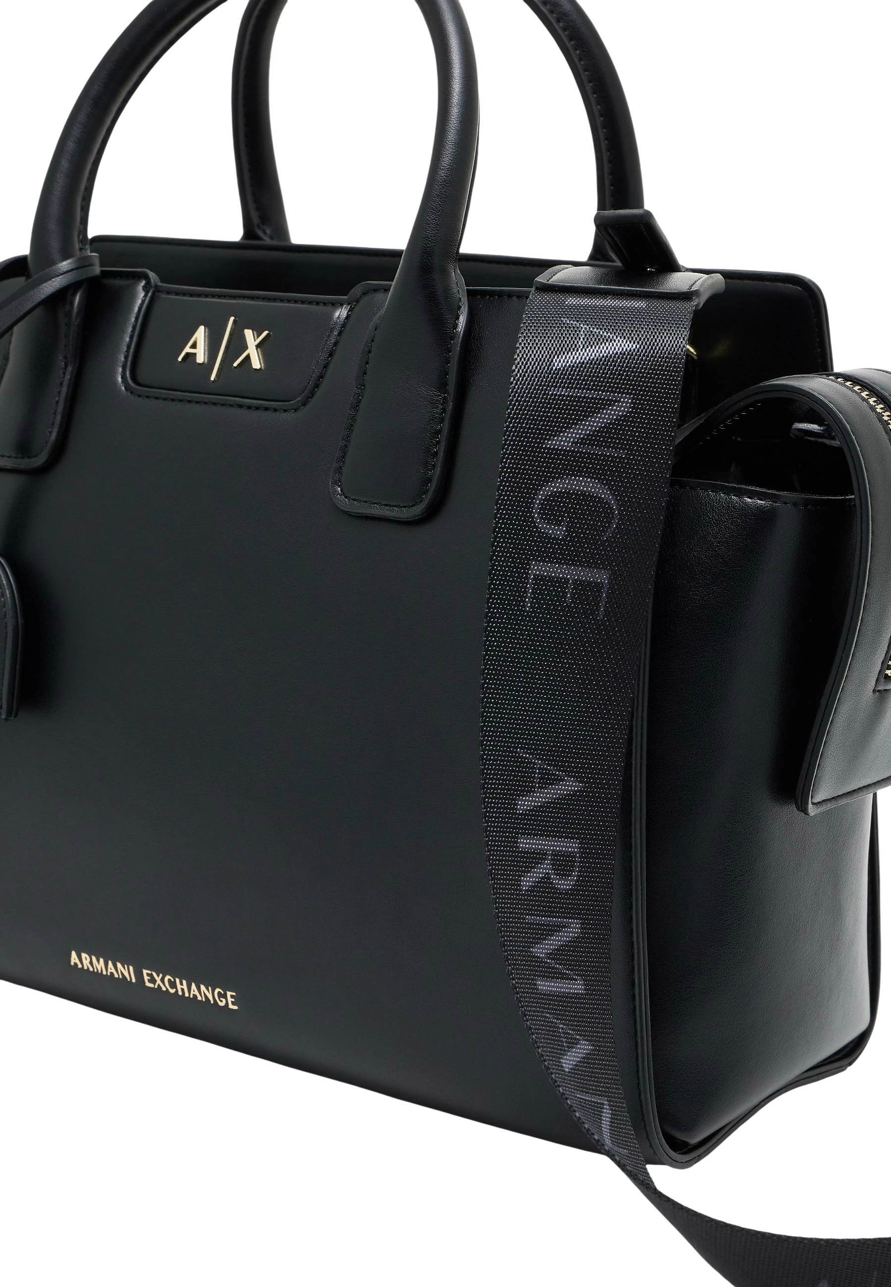 Çantë dore Armani Exchange XW002158 AF26570 për femra, e zezë