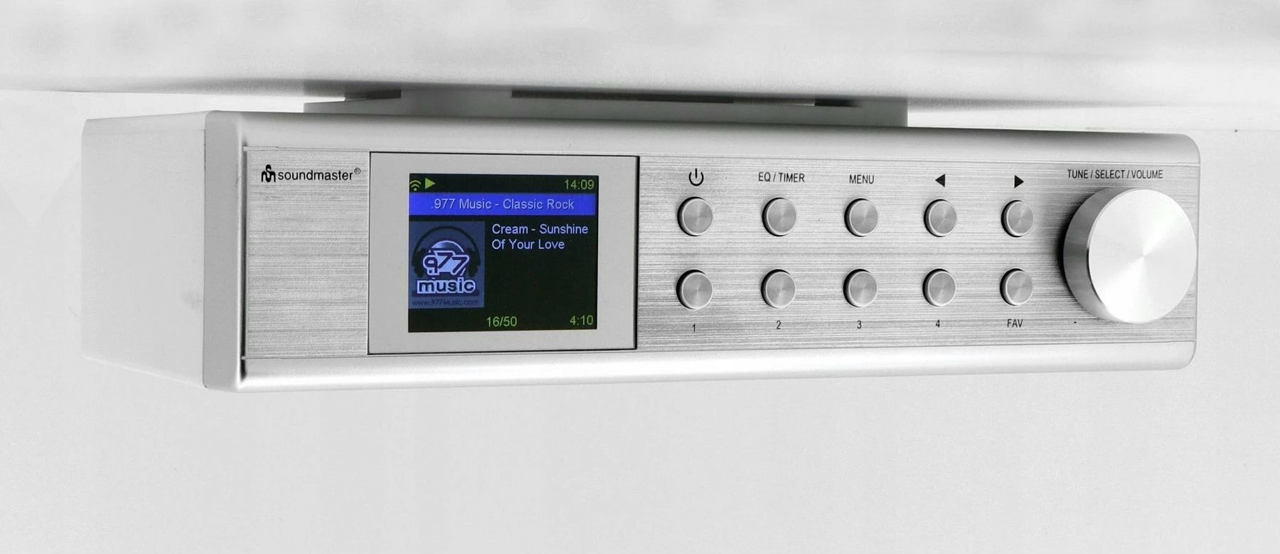 Radio interneti Soundmaster IR1500SI DAB+/FM, Bluetooth/WLAN, 3W, ekran LCD, alarm i dyfishtë, argjendtë