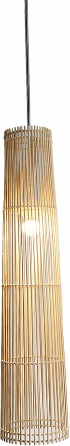 Llambë varëse Sikkim, metal dhe bambu natyrale, 19x19x83cm