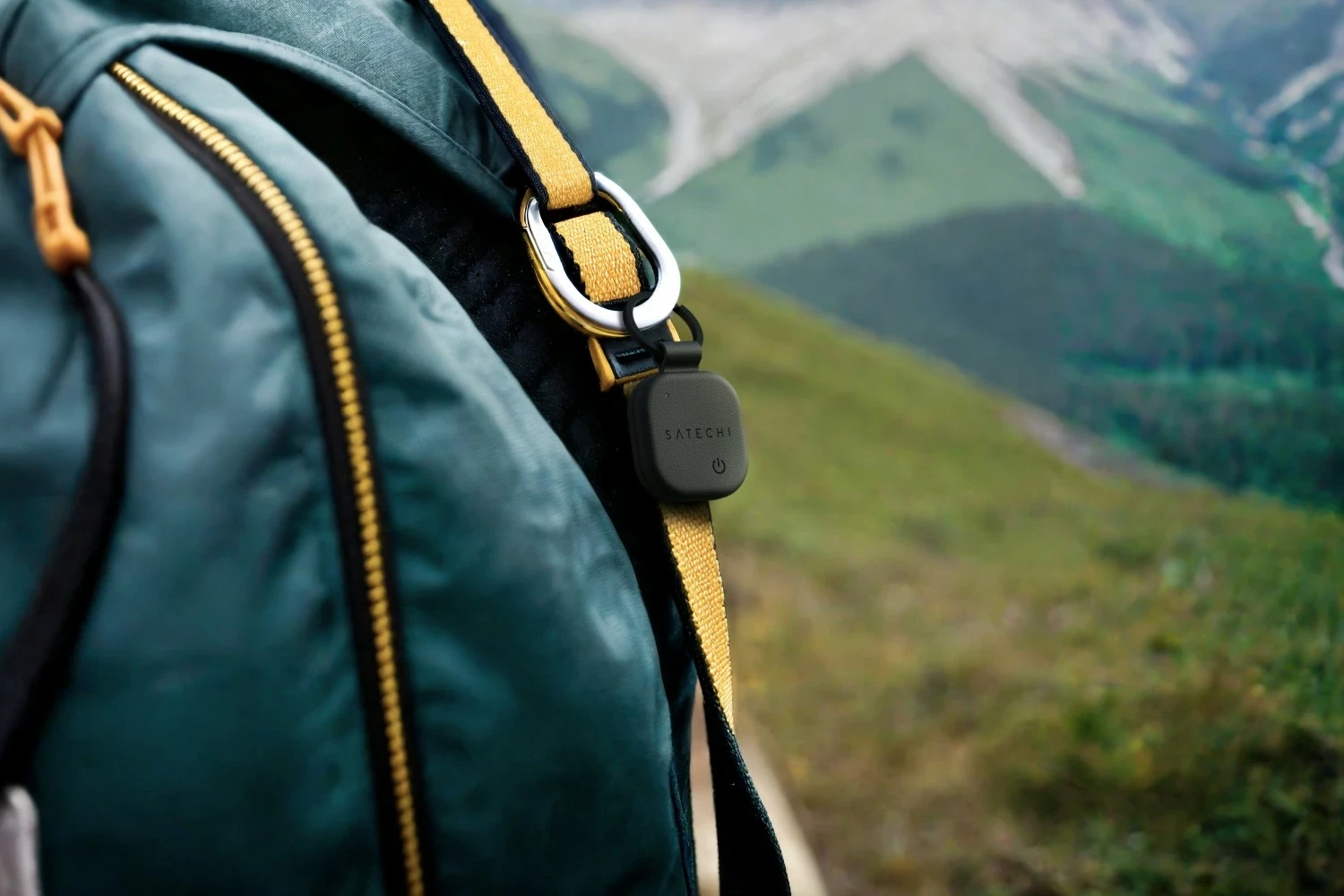 Brelok Satechi FindAll Keychain, lokalizues, lëkurë sintetike, i zi