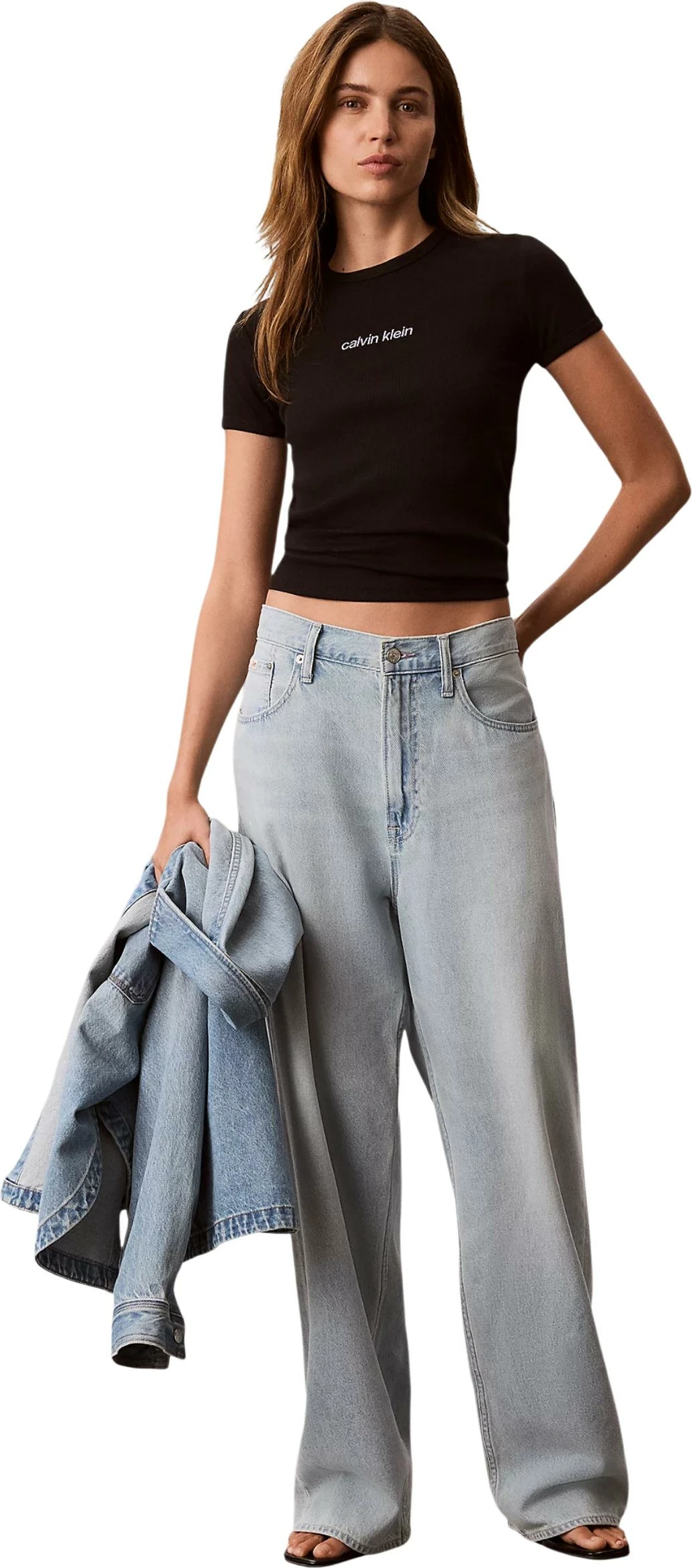 Maicë për femra Calvin Klein Jeans LV047G816G, e zezë [Madhësia: S]
