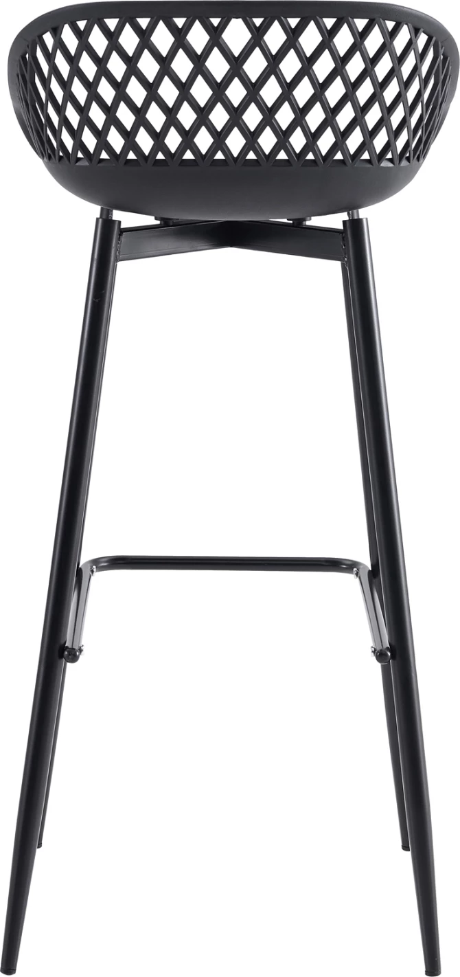 Karrige për bar FH8686.12, polipropilen dhe këmbë metali të zeza, 45x45x97H cm, set prej 2 copë