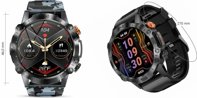 Smartwatch Gravity unisex, e zezë