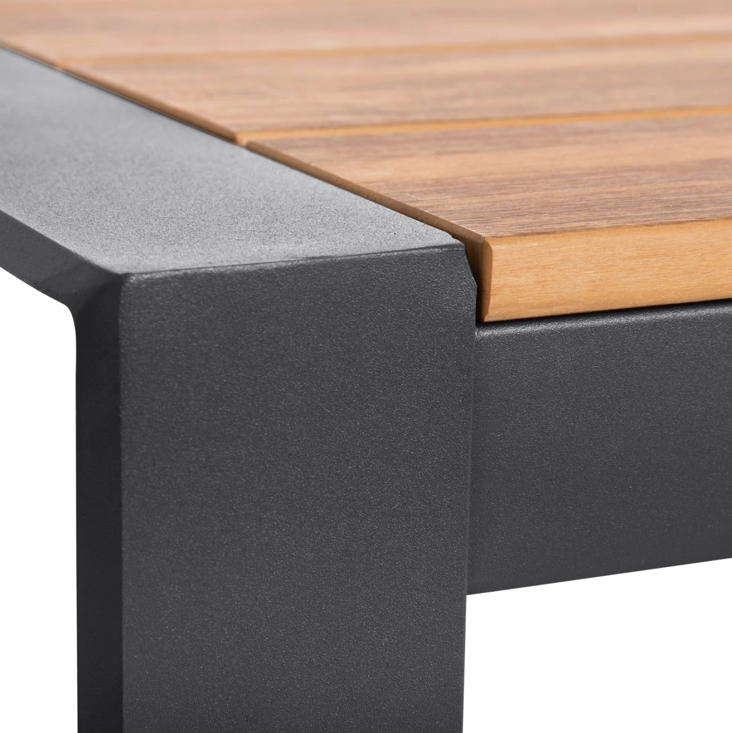 Tavolinë për terasë GOYA FH6059.03 alumini, ngjyrë antracit, sipërfaqe tavoline polywood, 160x80x75 cm