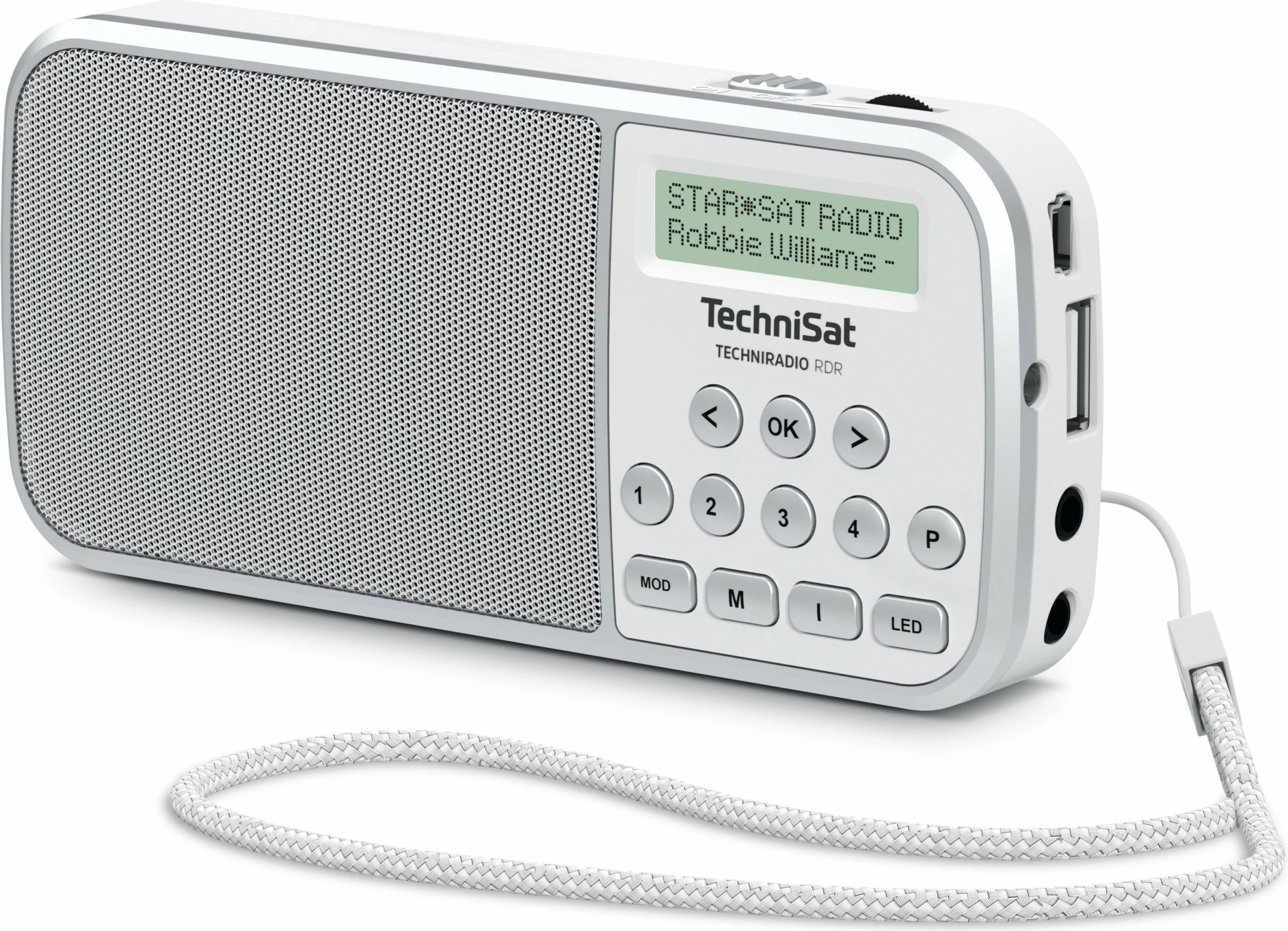 Radio portabile TechniSat TechniRadio RDR, e bardhë