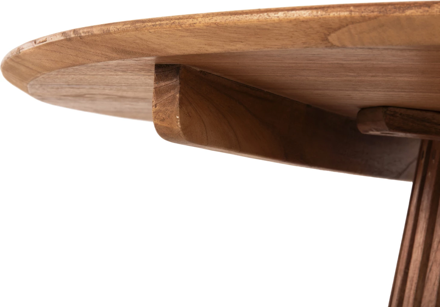 Tavolinë e rrumbullakët për ngrënie, FRANTZ, FH9388.11, dru MINDI, ngjyrë natyrale, Φ120x76.5 cm