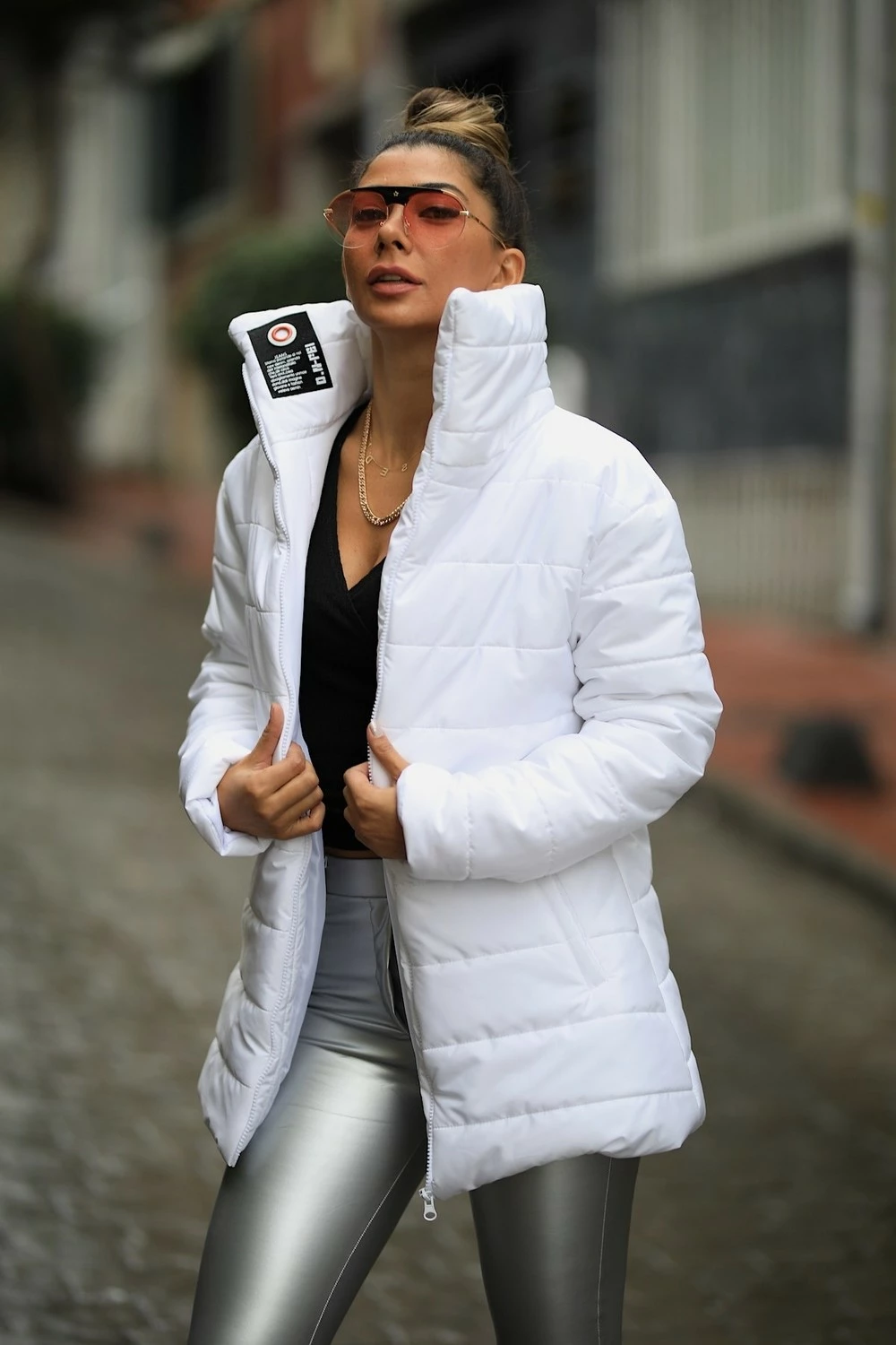 Jakne për femra Keyifli Moda, e bardhë