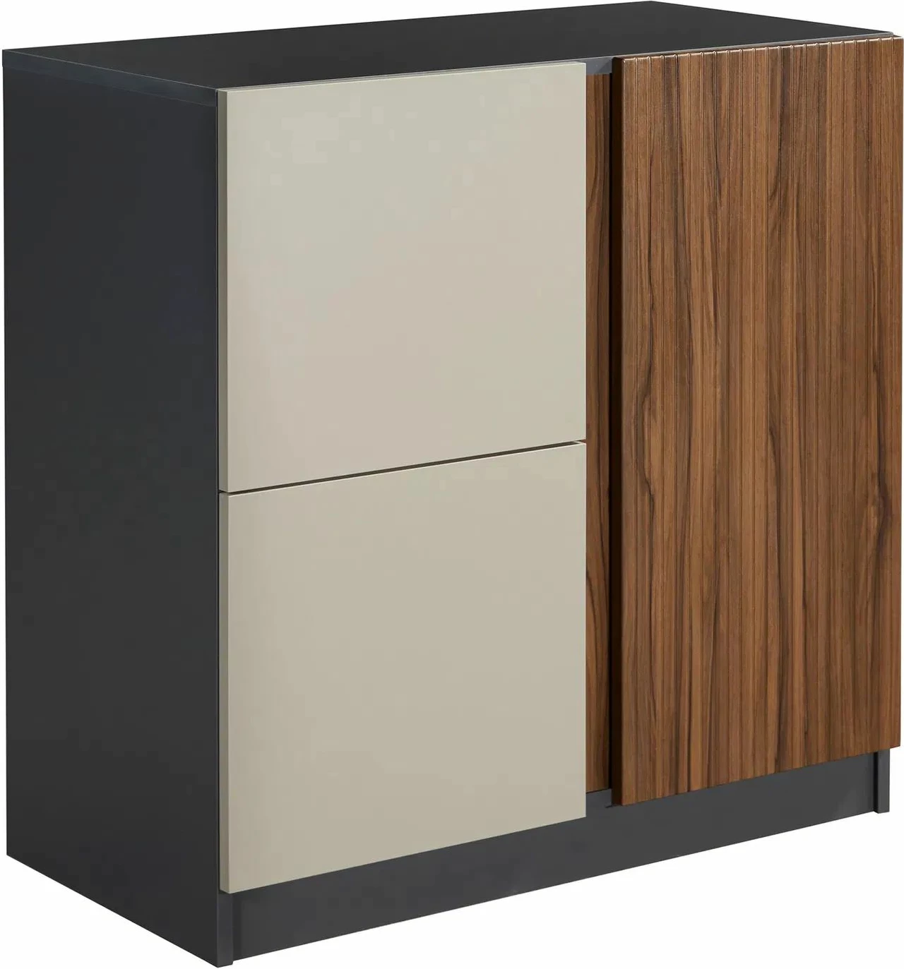 Dollap multifunksional Skye Decor, Tuval 069, anthracite dhe walnut