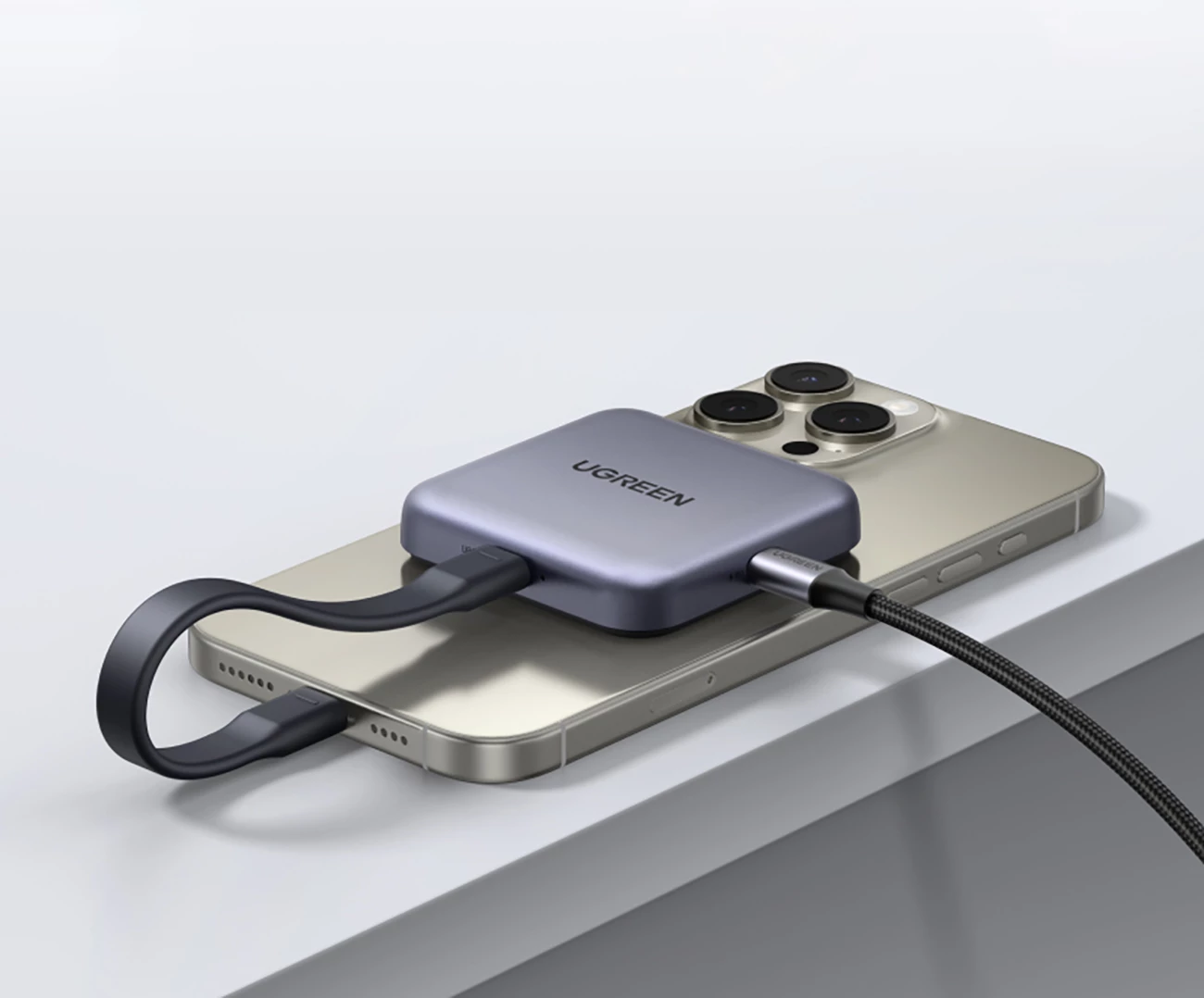 Lexues kartelash memorie Ugreen 65095 magnetik USB-C PD 100W SD/microSD, gri