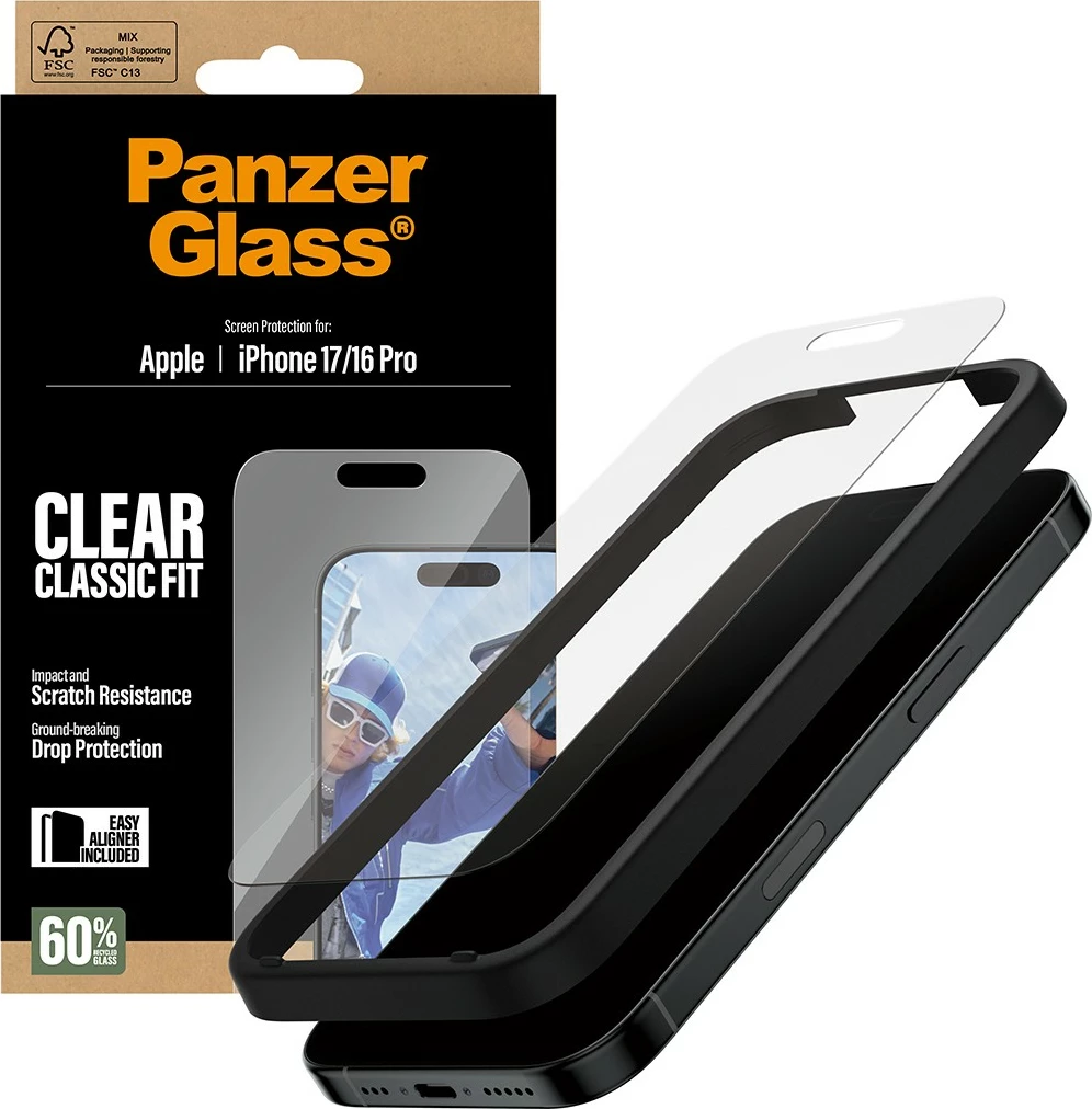 Mbrojtës xhami PanzerGlass për iPhone 17/16 Pro